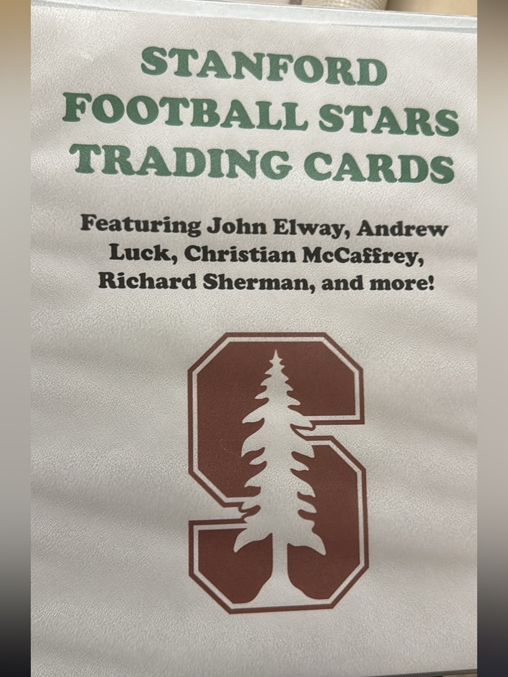 Stanford Football Stars Trading Card Collection